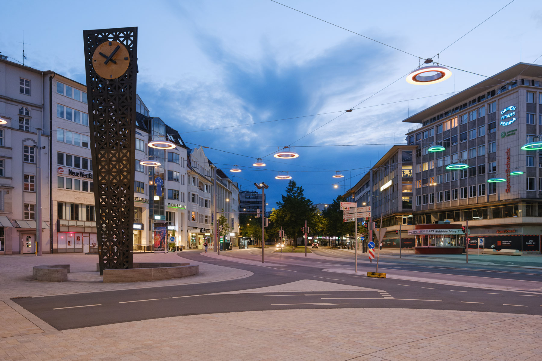 Jahnplatz bei Nacht