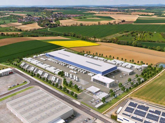 Neubau eines Logistikzentrums für Hermes in Bad Rappenau.