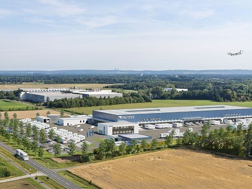 Neubau eines Logistikzentrums für Hermes in Greven.