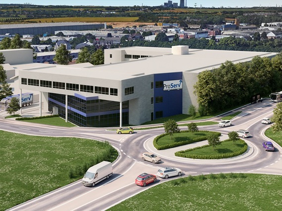 Neubau eines Logistikzentrums für ProServs in Pulheim.