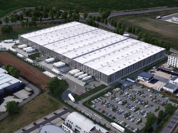Neubau eines Logistikzentrums für Lesara in Erfurt.