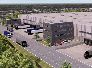 Neubau eines Logistikzentrums für div. Logistiker in Hamburg, Moorburger Bogen.