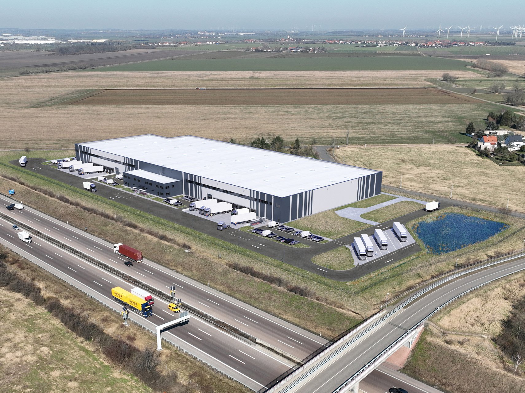 Neubau eines Logistikzentrums für Exeter in Kabelsketal.